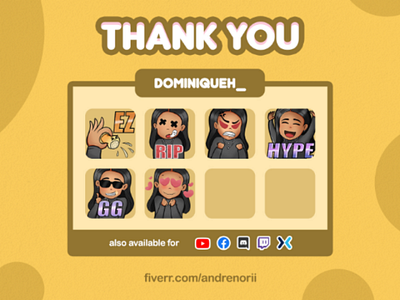 Custom Emotes Commission art cartoon chibi drawing