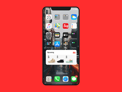 SNKRS Widget app calendar design minimal ui widget