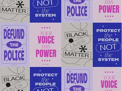 BLM Posters art black lives matter branding design fonts graphic graphic design illustration layout poster poster design typography