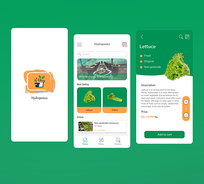 Hydroponic design figma freepik green hydroponics icon8 mobile mobile app design mobile design mobile ui orange pixabay unsplash