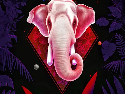 A I R A V A T A airavata art concept concept art drawing elephant god illustraion procreate psychedelic texture vegetation