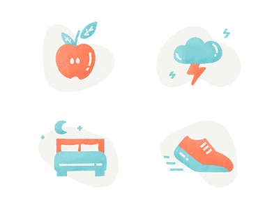 Spot Illustrations branding campaign clean email icon set illustration procreate spot illustration texture