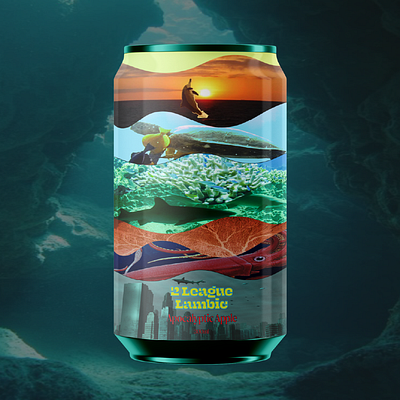 Stylized Drink Can - Apocalyptic Apple branding graphic design illustration illustrator photoshop ux vector