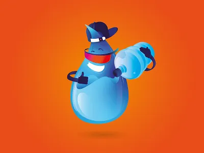 Water delivery adobe adobeillustration art borabula character illustration logo logotype vector vectorart