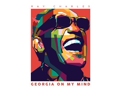 Ray Charles artwork blues colorful illustration jazz music musician popart ray charles vector wpap