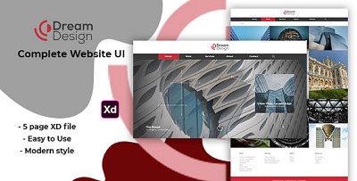 Landing Page | Dream Design Architecture Website design landing page landingpage logo ui ui ux ui design uidesign uiux visual design