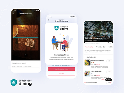 Zomato Contactless Dining app branding design food inspiration interaction design minimal shot ui ui ux ux