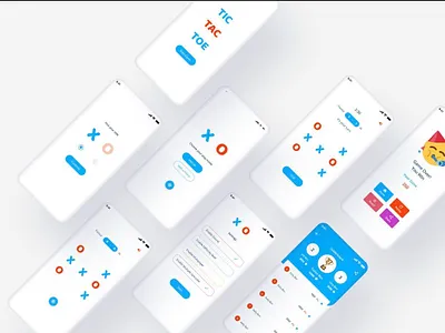 Tic Tac Toe App app design minimal ui ux