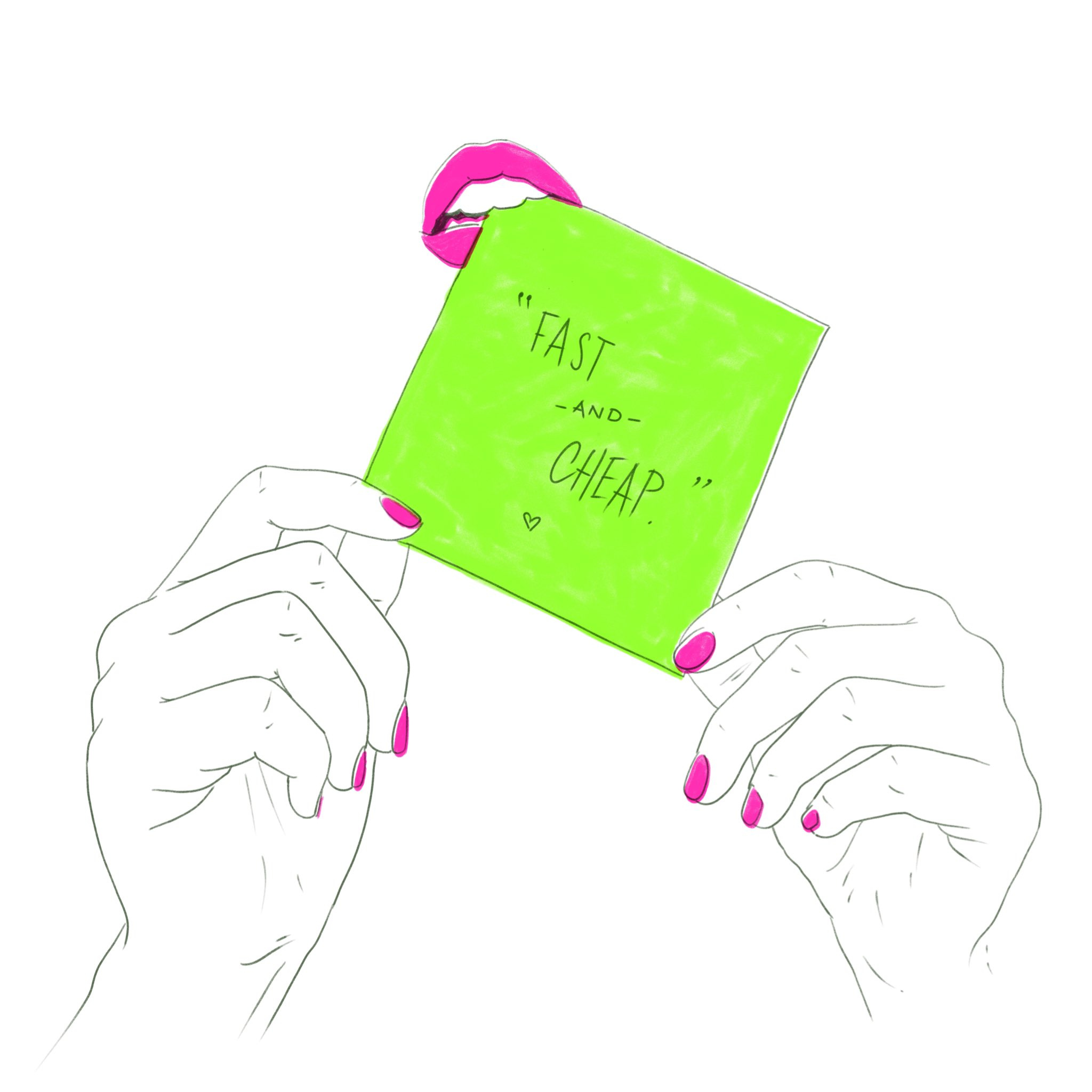 A glowing review digital illustration drawing hands illustration mouth nails neon