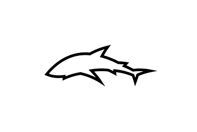 Shark - Sports Logo black and white branding curves design industrial lines logo minimal sports sports logo vector