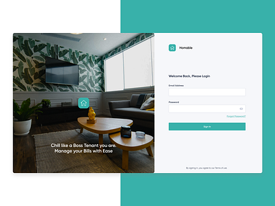 Homable adobe xd design fintech homepage illustration login page realestate sign in ui web design