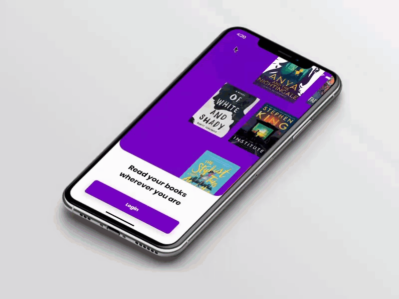 eBook reader app interaction - Exploration adobe xd app design ebook freebie interaction interface prototype ui ux