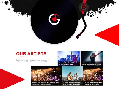 Music Industry App home page homepage landing page landingpage mobile app mobile app design music music app music art music player musician web design