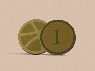 2 Dribbble invitation coin! 3d 3d animation 3d illustration 3d modeling animated coin dribbble dribbble invitation dribbble invite humor invitation sketchfab