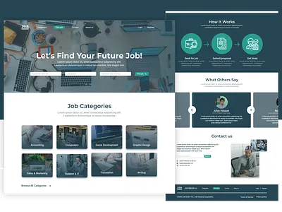UI Design - Job Seeker Website ui uidesign uiux uiwebdesign userinterface webdesign website design