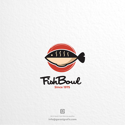 fishbowl animal bowl brand branding design doublemeaning fish illustration japanese food logo logodesign logodesigns noodle ramen vector