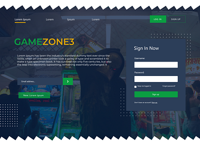 GAMING LANDING PAGE FORM WITH BEAUTIFUL COLORS gaming homepage design gaming template