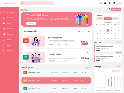 Web Dashboard Design with cute illustrations dashboard design dashboard template dashboard ui