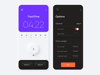 Mobile app - Tracker app clean design minimal minimalistic mobile mobile app mobile app design neumorphic neumorphism ui ux