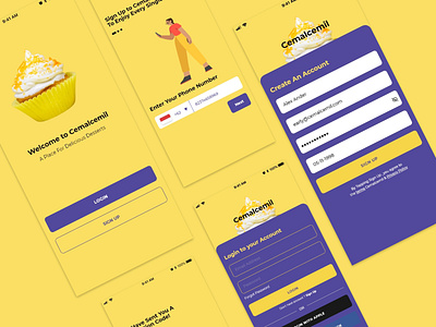 Desserts Shop App interface design mobile app design ui design uiux