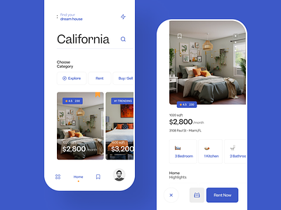 🏢 Real Estate App app booking claw clawinteractive design guest home home rent hotel hotel booking interface mobile mobile app real estate rent home ui ux wahab wstyle