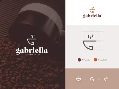 Gabriella Flavoured Coffee_Logo Concept branding design icon illustration illustrator logo minimal typography ui web