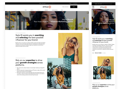 StyleID (Coming Soon) affiliate brands influencer influencer marketing marketing south africa ui design