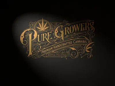 Pure Growers | Battle Mountain, Nevada biernat branding details lettering logo sketch typography vector