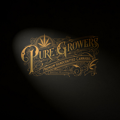 Pure Growers | Battle Mountain, Nevada biernat branding details lettering logo sketch typography vector