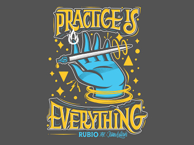 Practice Is Everything calligraphy handlettering illustration interlock lettering photoshop practice procreate procreate app rubio skateboarding tattoo tshirt tshirtdesign