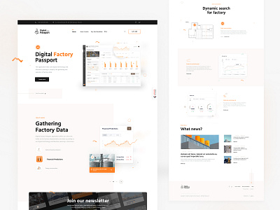 Digital Factory Passport - Landing Page agency chart data digital factory figma landingpage minimalist onepage poland ui upwork webdesign webdesigner webstie white