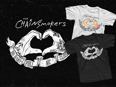 Closer artwork chainsmokers closer hand illustration lovesign tattoo tshirtartwork tshirtdesign tshirtmerch vector