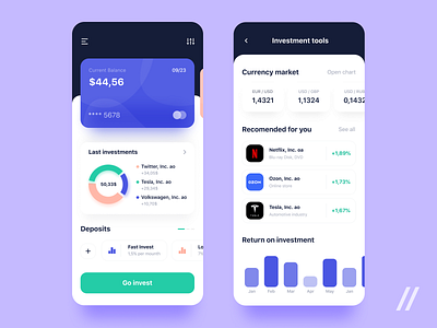 Investment Strategy App app currency dashboad deposit design finance investment mobile mvp online purrweb react native startup strategy ui ux