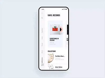 eCommerce App Concept – Vinyl Store ecommerce ecommerce app ecommerce design ecommerce shop mobile mobile app mobile app design mobile design mobile ui product card product catalogue shopping ui user interface ux