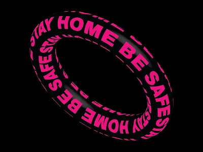 :) 3d besafe illustrator stayhome typography