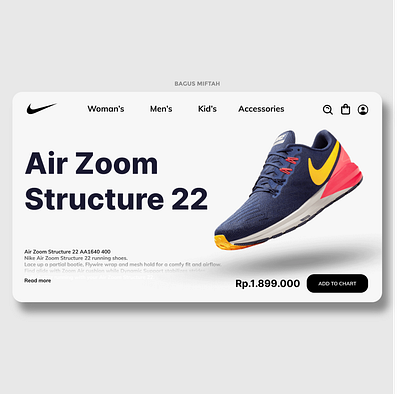 Nike Zoom Structure 22 branding design ui uiconcept uidesign web