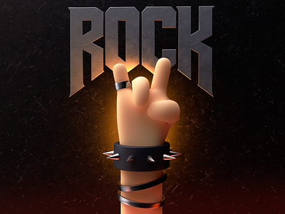Rock! c4d cartoon character cartoon illustration music redshift3d rock