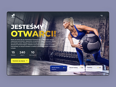 McFIT Polska UI blue challenge design desktop dribbble exploration graphic design gym heroshot shot ui userexperience userinterface ux web