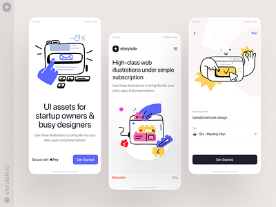 Meet Nuts Illustrations 🌟 app app design colorful design illustration nuts objects product startup storytale tech technology typography ui vector