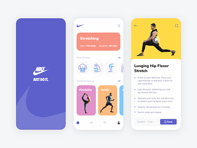 Freebie | Nike Workout App UI cuberto excercise fitness fitness app free ui kit freebie freebie xd freebies gym justdoit nike nike logo nike running ui uidesign user experience userinterface workout workout app workouts