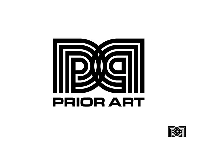 Prior Art logo black and white branding icon icon design label logo logo design music prior art record retro retro futuristic retro futuristic sound strokes symbol symbol design