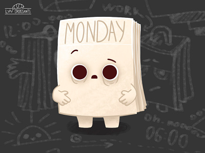 A calendar that hates Mondays adobe illustrator adobe photoshop blog illustration drawing graphic graphicdesign illustration illustration art illustration design stats illustration