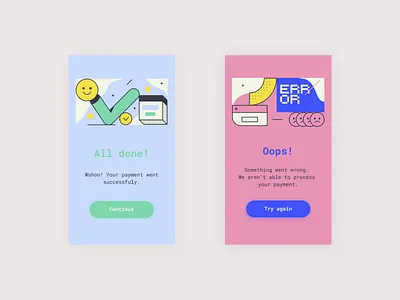 Daily UI 013 – Flash Message app application daily ui daily ui challenge design error flash message interface mobile mobile app payment success ui ux