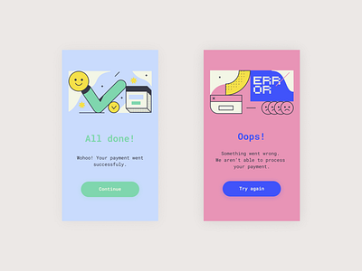 Daily UI 013 – Flash Message app application daily ui daily ui challenge design error flash message interface mobile mobile app payment success ui ux