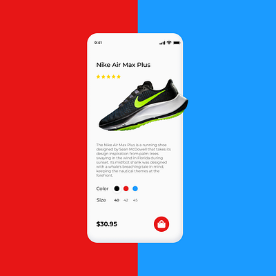 Nike Sneaks Store app design minimal ui ux