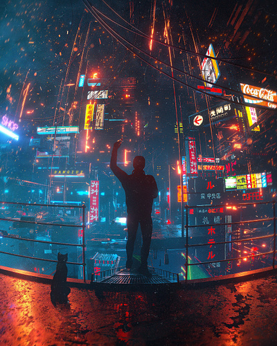 Young, Wild and Free 3d c4d cyberpunk dangiuz