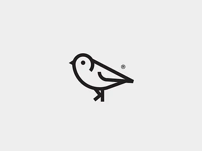 Little Sparrow flaticon illustrator logo logotype minimal monoline logo vector