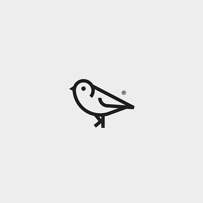 Little Sparrow flaticon illustrator logo logotype minimal monoline logo vector