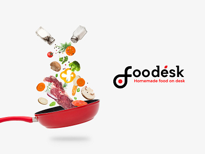 foodesk logo cookin desk food food logo foodart foodi logo mandloi mono sandeep typography vector