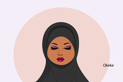 Muslim woman africa buibui illustration kenya muslim muslim woman vector